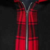 Twimshirts za tinejdžerke - casual pulover dugi rukav jesen i zimska runa džepna kapuljača crvena kapuljača l