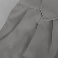 Caveitl Panke hlače za žene, ženska uska verzija privjesaka s visokim strukom osjećajući se ravne široke hlače