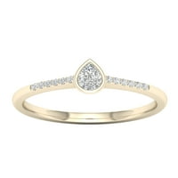 Zaručnički prsten od žutog zlata od 10 karata s dijamantom od 15 karata