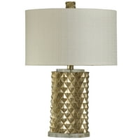 Devonshire suvremena stolna svjetiljka - Zlatni završetak - Bijela nijansa tkanine od tvrdog baca