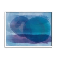 Spokojni plavi potezi kistom br apstraktni oblici kruga uokvireni zidnom umjetnošću, 11, dizajn Aimee Brinkman