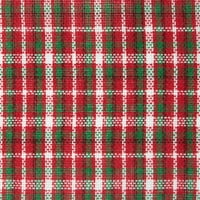 Svečane role božićne vrpce od crvene i zelene karirane tkanine, 10,5