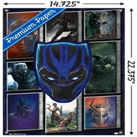 Kinematografski svemir-Crna pantera - zidni plakat-kolaž s gumbima, 14.725 22.375