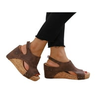 Gomelly Ladies Wedge Sandals Peep Toe Wedges Ljetna platforma sandala protiv klizanja obuća cipela Ženske cipele