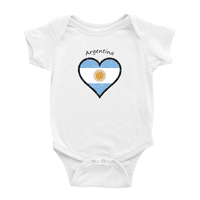 Argentina zastava srce ljubav slatka dječja odjeća bodysuits dječačka dječja odjeća
