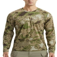 Muška majica s brzim sušenjem s okruglim vratom, ugrađeni sportski pulover s dugim rukavima s maskirnim printom,