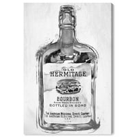Wynwood Studio Pijeva i alkoholna pića Zidna umjetnička platna otisci 'Bourbon Whiskey Night Silver' Liquor -