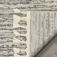 Dobro tkana petlja-pet-petlja torina moderna siva 3 '5'10 prostirka s ravnim tkanjem