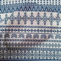 Oneoone pamučni poplin Kraljevska plava tkanina Geometrijska plemenska zanatska projekti tkanine otisci tkanina
