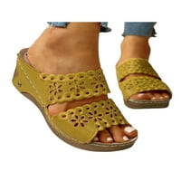 Ženske platforme sandale ljetne klinove sandale skliznu na dijapozitive ženske anti-klizne casual cipele dame