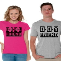 Neugodni stilovi dečka i djevojke par košulje djevojke dečko odgovarajući par košulje dečko poklon djevojka poklon