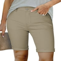 Traper kratke hlače za žene, ljetne Bermude, traper kratke hlače srednjeg struka, žene s džepovima