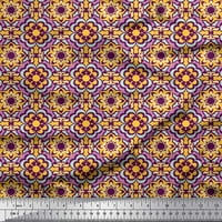 Soimoi žuta japanska krep satenska tkanina besprijekorna marokanski tiskana tkanina od dvorišta široka
