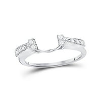 14KT bijelo zlato žensko okrugli dijamantni omot za omotaj prstena pojačivač CTTW