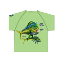 Bay Outfitters Hook'm Performance Grafička majica, boja: Paradise Green-Mahi, Veličina: XL