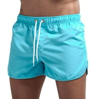 Muške kratke hlače za plivanje brzosušeći sportski kupaći kostim s mekim elastičnim strukom, vezicama iznad koljena,