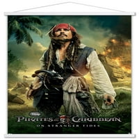 Diesne Pirati s Kariba: na čudnim plimama - zidni plakat s jednim listom s drvenim magnetskim okvirom, 22.375