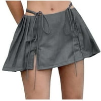 Ženski modni patentni zatvarač naklonjena suknja od čipke od čipke u obliku suknje hottie trendi suknje