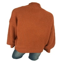 Liacowi ženski džemperi za kornjače ležerni dugi rukavi čvrsti pulover u boji padaju labavi pleteni vrhovi