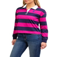 S. Polo ASN. Ženska majica dugih rukava s izrezom u obliku slova u obliku slova u