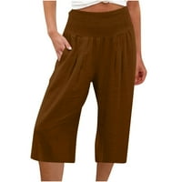 Gathrrgyp hlače za čišćenje žena ispod 5 dolara, ženske labave hlače široke noge visoki struk ravne hlače povremene