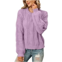 Pulover a-list Džemperi za žene dugih rukava Jesen / Zima Ženski Casual pulover s okruglim vratom bluza jednobojni
