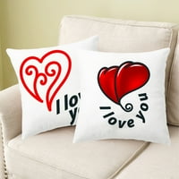 Jastučnica u donjem dijelu leđa, mekana, udobna na dodir, ispis slova, crvena, uzorak srca, jastučnica za Valentinovo,