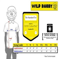 Wild Bobby, američka zastava skakanje largemouth bas ribe, ribolov, muške grafičke majice, crvena, mala
