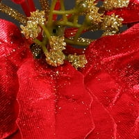 Mishuovoti Božićni umjetni cvijet Ukrasi za božićno drvce vijenac za kućnu zabavu Uradi Sam ukrasi za božićne
