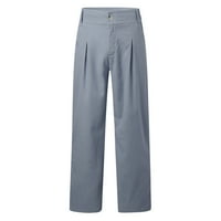 Muške hlače modne casual obične hlače s prozračnim džepovima i elastičnim strukom hlače velike veličine