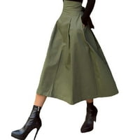 Ženska kišobranska suknja A kroja suknja s mašnom velika suknja suknja tankog struka ženska ležerna odjeća za