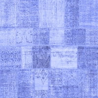 Tepisi tvrtke A. M., koji se mogu prati u perilici rublja, plave boje, krpice, kvadrat 4 inča