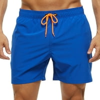 Muške kratke hlače za plažu s džepovima za plivanje s patentnim zatvaračem s elastičnim strukom ljetne kratke