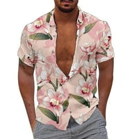 Muške košulje s cvjetnim printom 3-inčni digitalni tisak Ležerne široke kreativne majice kratkih rukava za muškarce