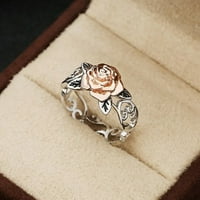 Skpblutn moda prekrasna šuplja ruža prsten antikni cvjetni prsten u pet veličina