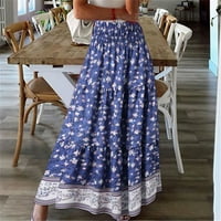 Ženska moda plus ljetna haljina suknja duge cvjetne suknje