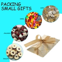 Male poklon kutije za jastuke božićne blagdanske kutije za bombone u obliku jastuka s vrpcama