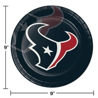 Okrugli papirnati tanjuri Houston Texans računaju za goste