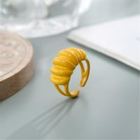 Poznati personalizirani prsten od legure u boji netoksični trajni prsten od makarona