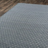 Tamnoplavi ručno rađeni tepih za unutarnju i vanjsku upotrebu 2 '3 8'inča