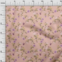 Oneoone Georgette viskoza tkanina breskve cvijet i lišće akvarelna haljina materijal tkanina tkanina tkanina tkanina