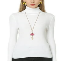 Ženski džemper od dolčevite s dugim rukavima, jednobojni osnovni džemperi u bijeloj boji