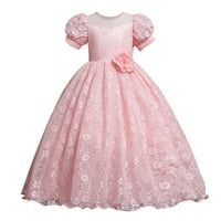 Haljina za čajanke za djevojčice, cvjetna haljina za princeze za djevojčice, suknja od tutu princeze kratkih rukava