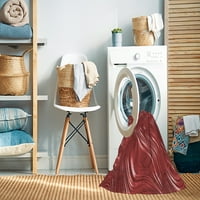 Unutarnji tepisi za pranje u perilici rublja, pravokutni, prijelazni, grejpfrut crveni, 2' 4'