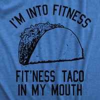 Muški fitness taco smiješna majica šaljiva teretana grafička novost sarkastični tinejdžeri - l grafičke majice