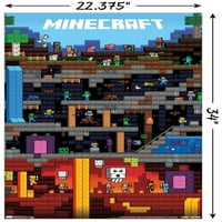 Zidni poster Minecraft-ovozemaljski Svijet, 22.375 34