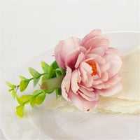 Kiplyki veleprodajna ruža cvjetna salveti prstenovi Umjetni cvjetni salvetni držači serviette serviete