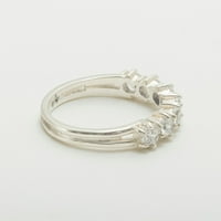 Ženski prsten vječnosti od bijelog zlata od 18 karata s kubičnim cirkonijem britanske proizvodnje - opcije veličine-veličina