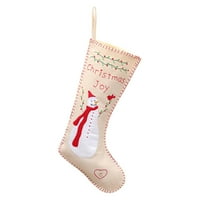 Stari vez, božićne kreativne lanene čarape, čarape sa snjegovićem, viseći dekor za dom