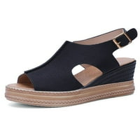 Colisha ženske platforme sandale Ljetne casual cipele za gležnjeve klinaste sandale dame izrezane pumpe plaža